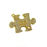 5pcs Autism Awareness Charms 31x21mm Pendants For Jewelry Making