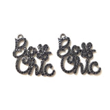 5pcs Crystal Stone Letters Pendant DIY Jewelry Making Accessory