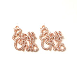 5pcs Crystal Stone Letters Pendant DIY Jewelry Making Accessory