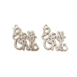 5pcs Crystal Stone Letters Pendant DIY Jewelry Making Accessory