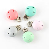 5pcs Baby Pacifier Clip Metal Wooden Multiple Pattern Child Molar Chain Holder