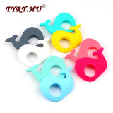 5pcs Baby Teething Whale Silicone Beads BPA Safe Food Newborn Teething Chew