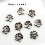 5pcs Natural Pearl Shell Carved Bowl Flower Bauhinia DIY Jewelry