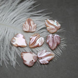 5pcs Natural Shell Leaf Pendant 12x14mm DIY Jewelry Accessories