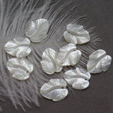 5pcs Natural Shell Leaf Pendant 12x14mm DIY Jewelry Accessories