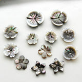 5pcs Natural Pearl Shell Cherry Bauhinia Bowl Flower Beads DIY Jewelry Making