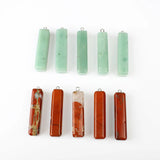 5pcs Natural Stone Rectangular Pendant for DIY Jewelry