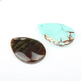 5pcs Natural Stone Drop-shaped Pendant Star Jewelry Making DIY