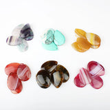 5pcs Natural Stone Drop-shaped Pendant Star Jewelry Making DIY