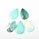5pcs Natural Stone Drop-shaped Pendant Star Jewelry Making DIY