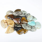 5pcs Natural Stone Geometric Pendant Jewelry Making DIY Accessories