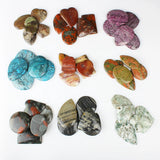 5pcs Natural Stone Geometric Pendant Jewelry Making DIY Accessories