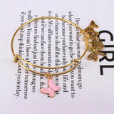 5pcs Butterfly Charm Bracelets Women Cuff Jewlery E37