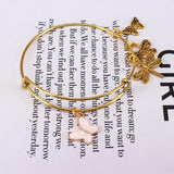 5pcs Butterfly Charm Bracelets Women Cuff Jewlery E37