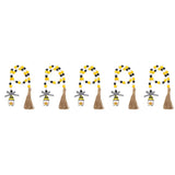 5pcs Bee Decoration Wood Beaded Garland with Tassel