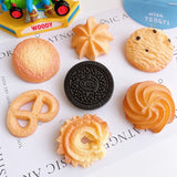 5pcs Chocolate Biscuit Resin Charms Earring Keychain Pendant DIY