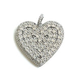 5pcs CZ Pave Heart Charms Pendant for Jewelry Making