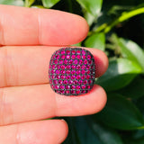 5pcs Colorful Zirconia Square Spacers Beads for Bracelet Making Gold-Plated