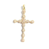5pcs Big Size Cross Charms Rhinestone Religious Pendants Zirconia Jewelry