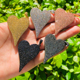 Cubic Zirconia Heart Pendant for Jewelry Making