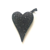 Cubic Zirconia Heart Pendant for Jewelry Making