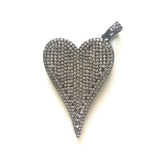 Cubic Zirconia Heart Pendant for Jewelry Making
