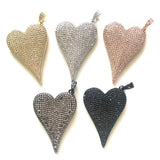 Cubic Zirconia Heart Pendant for Jewelry Making
