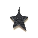 5pcs Zirconia Pave Star Charm Gold-Plate Pendant for DIY Jewelry