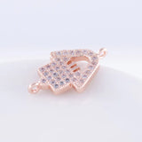 5pcs Zircon Hamsa Charms For Bracelets Making