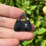 5pcs CZ Pave Pendant Hang Bag Charms Jewelry