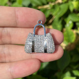5pcs CZ Pave Pendant Hang Bag Charms Jewelry