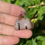 5pcs CZ Pave Pendant Hang Bag Charms Jewelry