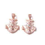 5pcs Gold-Plated Anchor Charm for Women Bracelet Necklace Making