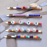 Bohemian Beads Long Hairpin Barrettes Sweet ZA Hair Clips