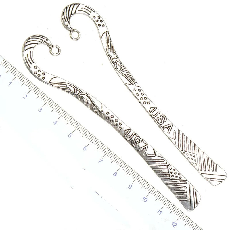 5pcs DIY Metal Jewelry Making Bookmarks Silver Page Markers