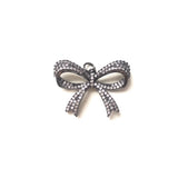 5pcs Bow Tie Charms Cubic Zirconia Bling Pendants DIY Jewelry Supply
