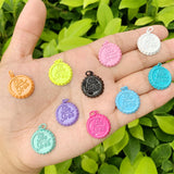5pcs Brass Enamel Bottle Top Charms Pendants for Jewelry Making