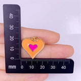 5pcs Brass Plated Heart Girl Pendant Charms 21x22mm