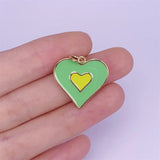 5pcs Brass Plated Heart Girl Pendant Charms 21x22mm