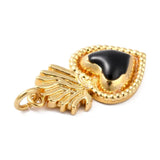5pcs Brass Heart Pendants for Necklace Making DIY Crafts 24x13x4mm