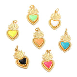 5pcs Brass Heart Pendants for Necklace Making DIY Crafts 24x13x4mm