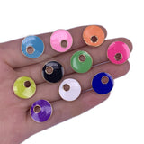 5pcs Brass Round Pendants Charms 16x16mm DIY Jewelry Accessories