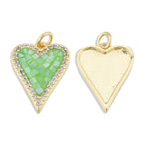 5pcs Micro Pave CZ Heart Pendants DIY Jewelry Making