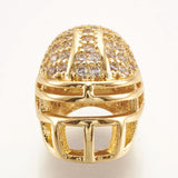 5pcs Brass Micro Pave CZ Football Helmet Beads for Necklace DIY
