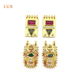 5pcs Brass Plated Minimalist Pendant for Women Necklace Making