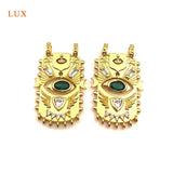5pcs Brass Plated Minimalist Pendant for Women Necklace Making