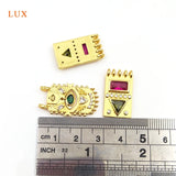 5pcs Brass Plated Minimalist Pendant for Women Necklace Making