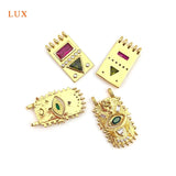 5pcs Brass Plated Minimalist Pendant for Women Necklace Making