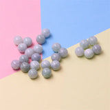 5pcs Burmese Jade Half Drilled Beads 6/8/10mm Natural Stone for Jewelry Making