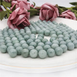 5pcs Burmese Jade Half Drilled Beads 6/8/10mm Natural Stone for Jewelry Making